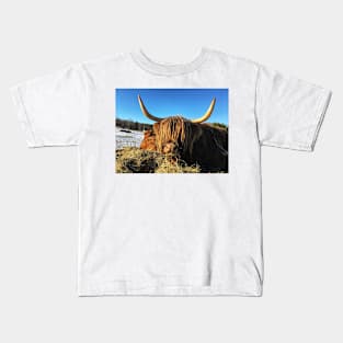 Scottish Highland Cattle Cow 2326 Kids T-Shirt